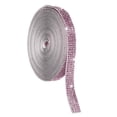thumbnail image 1 of Cinta de cristal de strass, rollo de 5 filas de 4 yardas, tiras de cristal autoadhesivas color rosa claro, 1 of 6
