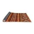 thumbnail image 2 of Ahgly Company Indoor Round Abstract Orange Modern Area Rugs, 8' Round, 2 of 4