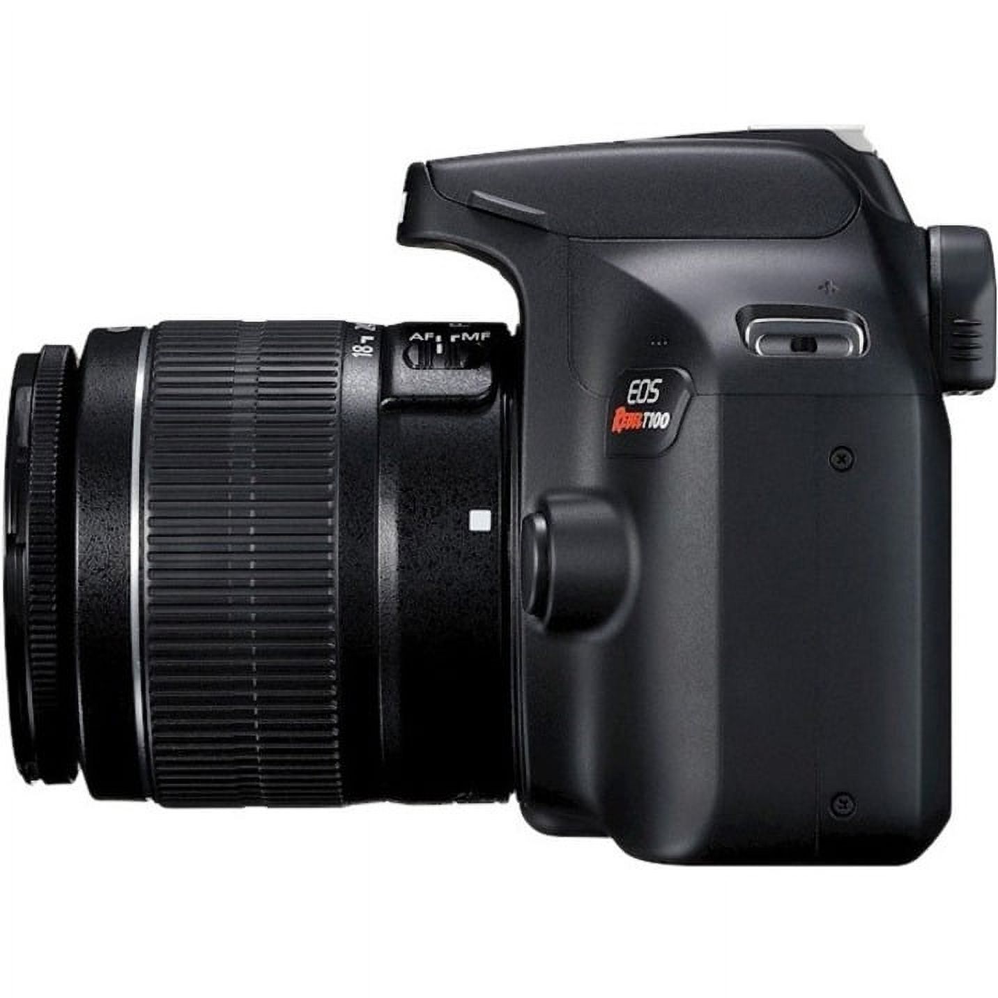Canon EOS Rebel T100 18 Megapixel Digital SLR Camera with Lens, 0.71", 2.17", Black - image 3 of 10