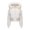 #White, variant on DPTALR Women's Solid Color Long-Sleeved Hooded Short Zipper Parka,Black,Size L