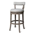 thumbnail image 1 of Maven Lane Alexander Bar Stool in Reclaimed Oak Finish w/ Ash Grey Fabric Upholstery, 1 of 6