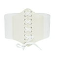 thumbnail image 5 of Fashion Metal Belts for Women Dresses Costume Waist Belt Bandage Corset Belts Elastic Belts for Women Silver Buckle Wide Belts for Women Fashion Elastic Belt for Dresses Wrap Obi Belt for Dresses, 5 of 7