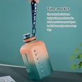 thumbnail image 4 of 2.2L Water Bottle Gradient Kettle Plastic Jug with Time Marker Storage Container Workout Mug Accessories Camping Gradient Blue 1600ML, 4 of 9