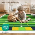 thumbnail image 4 of ODIKA 3'x5' Washable Throw Rug Stain Resistant, Low Profile, Non-Slip Football Lines Stripes Theme Stadium Goal Posts Markers Field Flowing for Entryway, Kitchen, Mudroom, 4 of 7
