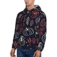 thumbnail image 3 of Balery Thanksgiving Pattern Mens Hoodie Kangaroo Pocket Hoodie Pullover Hooded Sweatshirt Ideal for Daily Wear Travel and Home-XX-Large, 3 of 7