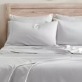 thumbnail image 4 of Kindlier 100% Organic Cotton Sheet Set – Deep Pocket Bedding Set Queen, Light Grey, 4 of 5