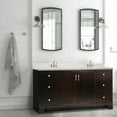 thumbnail image 4 of Cultured Marble Vanity Top – 61-Inch Double Bowl Sink 4-Inch Centerset with Integrated Backsplash – Reinforced Packaging – Ivory Swirl, Design House, 597401, 4 of 14
