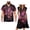Blue Turtle, variant on Polynesian Couple Matching Outfit Men's Button Up Shirt Hawaiian Shirts Comfort Workwear and Womens Short Sleeve Dress Pleated Hem Party Dresses Size S