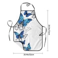 thumbnail image 4 of Naloa 1Pack Adjustable Bib Apron Waterdrop Resistant Cooking Kitchen Aprons for Women Men Chef, Blue Flying Butterflies Print, 4 of 5