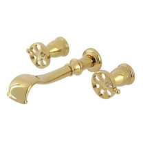 Kingston Brass KS5022RX Belknap Two-Handle Wall Mount Roman Tub Faucet, Polished Brass