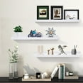 thumbnail image 3 of 24 Inch Picture Ledge Shelf Floating Shelves Wall Mounted Set of 3 White, 3 of 13