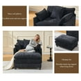thumbnail image 7 of Luckhao Oversized Accent Chair with Ottoman for Adults, Chenille Lounge Armchair with Pillows for Living Room, 7 of 7