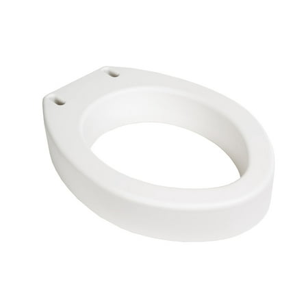 Essential Medical Supply Raised Elevated Toilet Seat Riser for an Elongated Toilet and Compatible with Toilet Seat, Elongated, 19 x 14 x 3.5