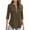Brown, variant on cfhntfmh Women's 3/4 Sleeve Shirts Comfy V Neck Half Zip Business Casual Tops Dressy Work Tunic Blouses