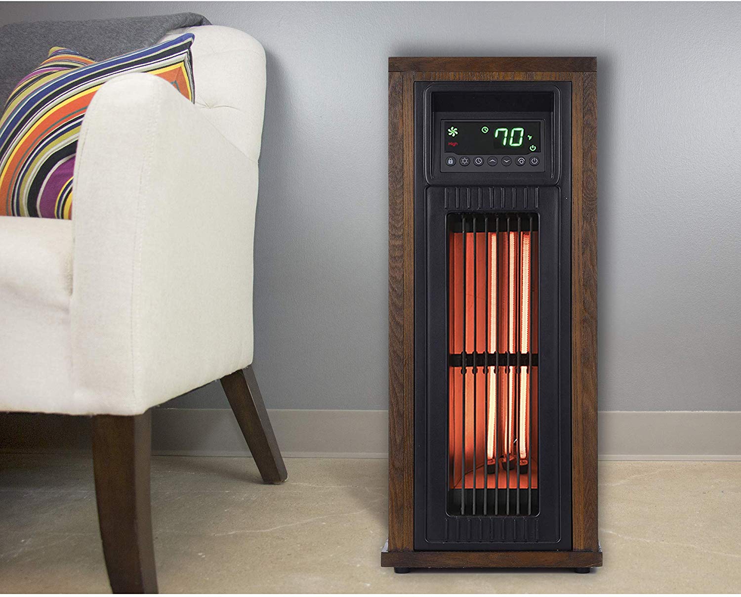 LifeSmart LifePro 1500W Portable 23 Infrared Quartz Tower Space Heater -  Walmart.com