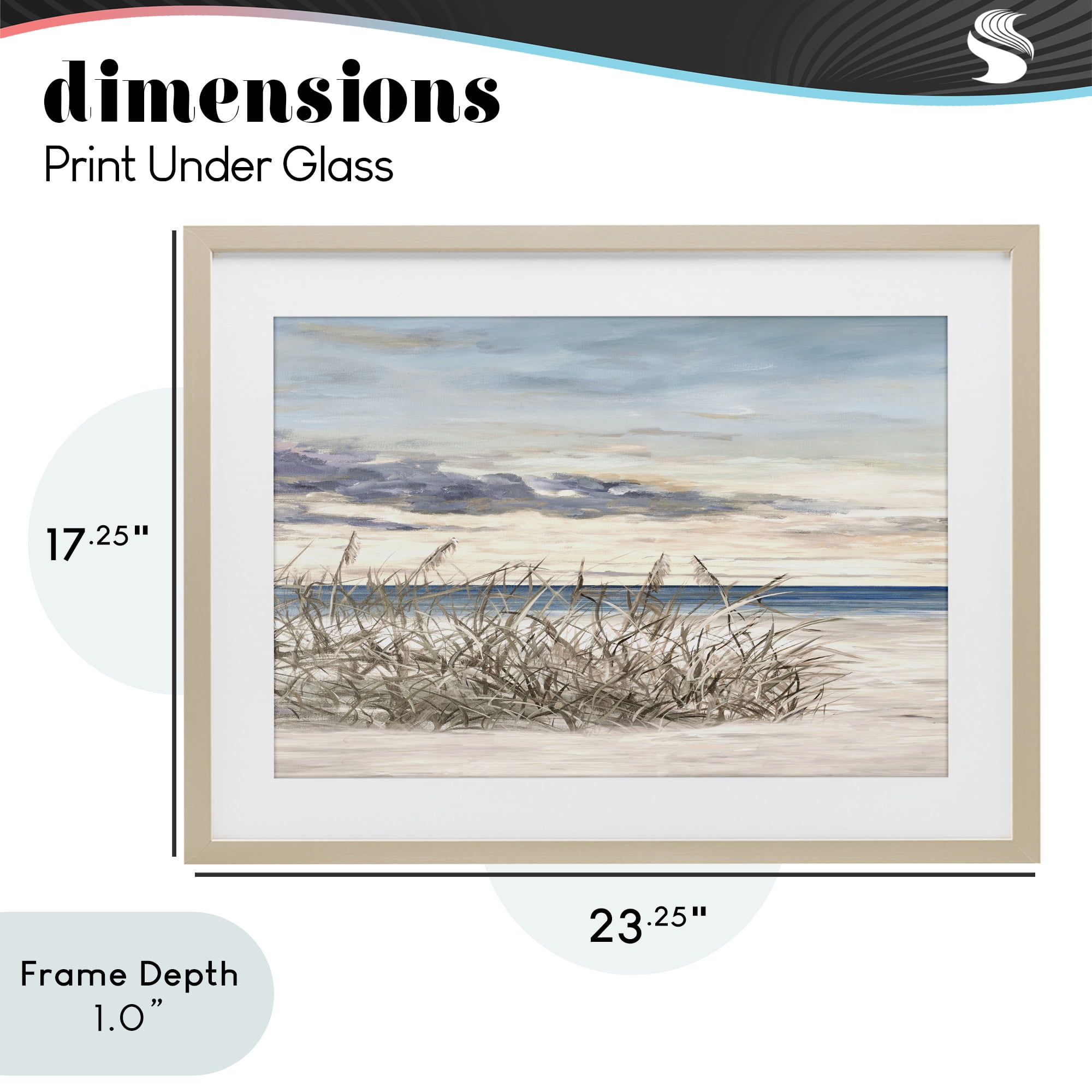 Stupell Industries Windy Beaches Landscape Birch Framed Print Under Glass, design by Julie DeRice
