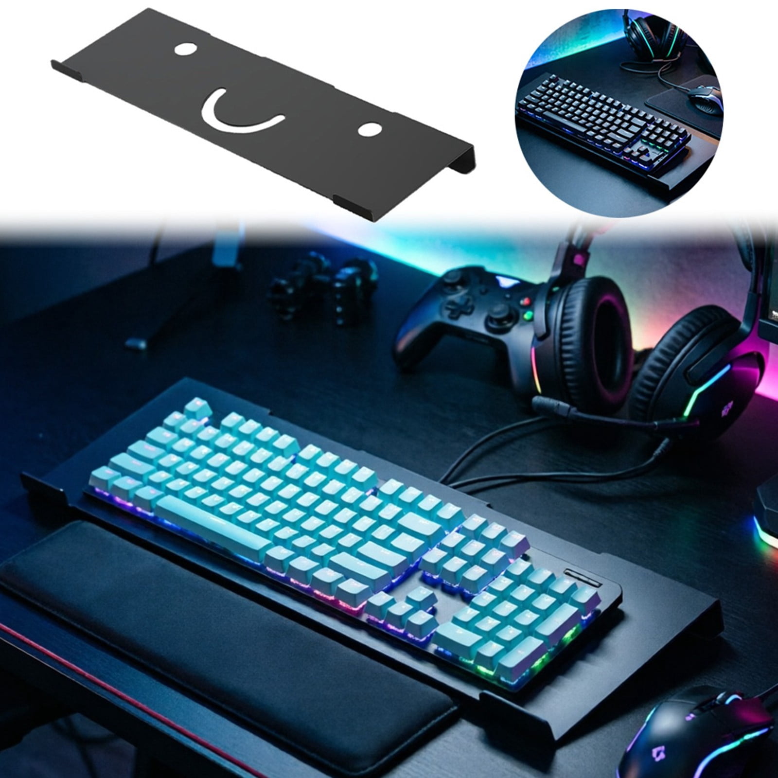LLDYYDS Computer Keyboard Stand Keyboard Riser Wrist Rest for Desktop 47x13.5cm