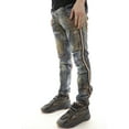 thumbnail image 2 of Jordan Craig Men's Sparta Striped Splatter Denim Jeans Taupe Haze jm3441-taupehaze, 2 of 4