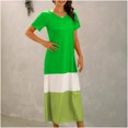 thumbnail image 3 of Robe d'Été pour Femmes à Imprimé, Col en V, Sexy, Robe de Plage, Robe de Soleil, Coupe Ample, Grande Taille, Midi, 3 of 4
