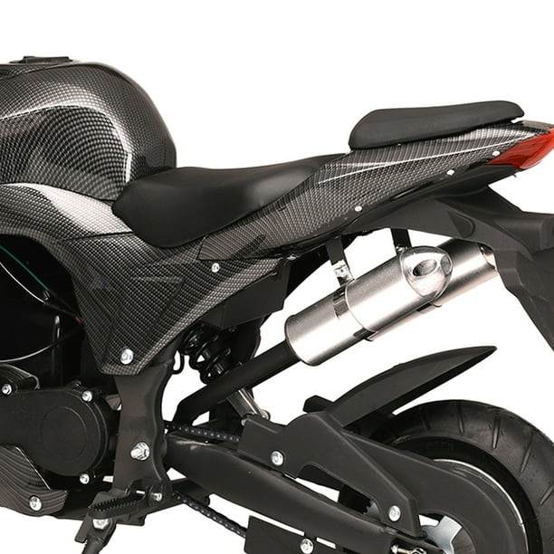 Moxufan 49cc 4 Stroke Pocket Rocket Motorcycle Mini Motorcycle Gas Pocket Motorbike with Front Rear Disc Brakes Racing Max Speed 25MPH Dual Headlights Black Walmart Business Supplies