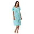 thumbnail image 3 of Casual Nights Robe de Maison Brodée à Oeillets à Manches Courtes pour Femme - Vert - 3X-Grand, 3 of 10