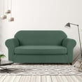 thumbnail image 2 of CHUN YI Stretch 2-Piece Checks Sofa Cover with Cushion Cover Slipcover, 2 of 6