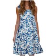 thumbnail image 2 of Ovzne Robes pour Femmes 2025 Robe Femme Mode pour Femmes Vacances Été Couleur Unie Sans Manches Fête Plage Robe Robe de Printemps Imprimée Liquidation, 2 of 6