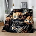 thumbnail image 1 of Couverture Ragdoll Chat Persan Calico Chat Garfield Couverture Douce pour Maison Chambre Lit Canapé Couverture Enfants, 1 of 7