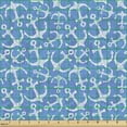 thumbnail image 2 of Ambesonne Anchor Fabric by the Yard Upholstery, Hand Drawn Sea Anchor, 1 Yard, Blue White, 2 of 5