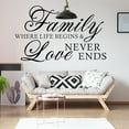 thumbnail image 4 of Family Where Life Never Love Ends Wall Stickers Art Room Removable DIY, 4 of 5