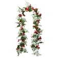 thumbnail image 6 of Tyidzon Artificial Christmas Garlands 5.9Ft Faux Hanging Winter Vines Red Berries Holly Leaves with Pine Cones Pine Needle Cedar Greenery Ivy Christmas Holiday Party Home Indoor Outdoor Decor, 6 of 6