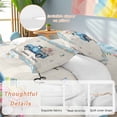 thumbnail image 4 of Blue Trucks Queen Size Comforter Set, Happy Easter Eggs Rabbit Butterfly Flower Linen Bedding for All Seasons, 4 Pcs Bed Set, 1Quiltcover (90"x92") ,1Sheet(94"x116"), 2Pillowcases (30"x20"), 4 of 12