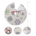 thumbnail image 7 of Navy Blue Green Snowflake Christmas Christmas Tree Skirt 48 Inches Large Christmas Skirt Tree, Xmas Snowflake Rustic Tree Skirt Christmas Decorations for Fireplace Party Holidays Indoor Outdoor, 7 of 7