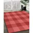 thumbnail image 3 of Ahgly Company Machine Washable Indoor Round Transitional Red Area Rugs, 8' Round, 3 of 7