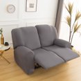 thumbnail image 3 of Rosnek 6-Pieces Recliner Sofa Covers Stretch Reclining Couch Covers for 2 Cushion Reclining Sofa Washable Furniture Protector with Elastic, 3 of 6