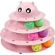 thumbnail image 1 of Juguete para gatos con plataforma giratoria de nivel 3 y pelota, con seis pelotas de colores. Juguete interactivo, divertido y educativo para gatitos. (Rosa) 1 unidad., 1 of 5