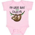 thumbnail image 3 of Inktastic My Great Aunt Loves Me Cute Sloth and Baby Boys or Girls Baby Bodysuit, 3 of 5