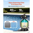 thumbnail image 2 of KFFKFF Sand Filter, 18-Inch, 40 GPM Above Inground Swimming Pool Sand Filter System, with 7-Way Multi-Port Valve, Backwash, Rinse, Recirculate, Waste, 2 of 9