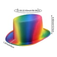 thumbnail image 2 of Hsqqdc Rainbow Magician Tall Top Hat, Colorful Fedora Performance Hat for Carnival Party Events, 2 of 7