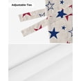 thumbnail image 7 of Tie Up Valance Curtain for Kitchen, Independence Day Stripes and Stars Rod Pocket Short Curtains Adjustable Tie-Up Shade Valances, Vintage Linen Window Treatment for Bathroom Living Room Bedroom, 7 of 7