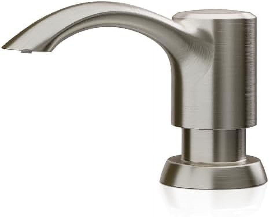 Samodra Soap Dispenser with Top-Fill Design, 12 oz, Brushed Nickel photo 1