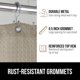 thumbnail image 5 of Cortina de ducha GORILLA GRIP Waffle 180 x 200 cm, tela beige, 5 of 8
