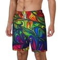 thumbnail image 2 of Balery Pride Rainbow Mens Swim Trunks Swim Shorts for Men Quick Dry Inseam Beach Shorts with Compression Liner Pocket-X-Large, 2 of 9