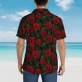 thumbnail image 3 of Lsque Rose pattern Hawaiian Shirt for Men, Unisex Summer Beach Casual Short Sleeve Button Down Shirts-X-Large, 3 of 9