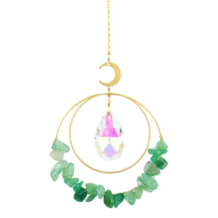 

IMSHIE Crystal Stars Moon Hanging Garden Pendant Window Decor Wind Chime