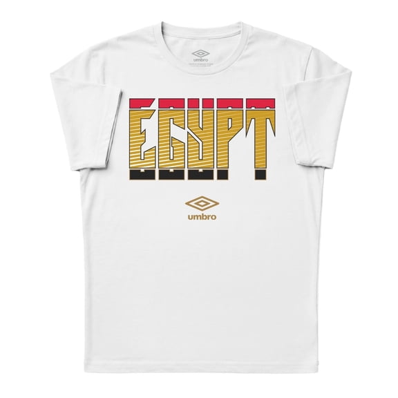 Umbro Men's Egypt Stacked Soccer T Shirt (White, S-XXXL)