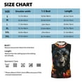 thumbnail image 6 of Pofeuu Colorful Floral Black Dog Print Men's Muscle T-Shirt, Sleeveless, Muscle Tank, Classic Muscle Tee Top For Men Casual Sleeveless Muscle T-Shirt Trendy Clothes-3X-Large, 6 of 7