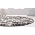 thumbnail image 4 of Rugs.com Athena Shag Collection Rug – 3' 3 Round Gray Shag Rug Perfect For Kitchens, Dining Rooms, 4 of 9