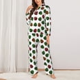 thumbnail image 2 of Haiem Colorful Autumn Pinecones Pattern Women’s Long-sleeve Sleepwear,Sleepwear Set,2-piece Loungewear Set,Soft PJs Comfy Nightwear with Pockets-XX-Large, 2 of 7