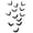 D, variant on 12 Pc Halloween Bats Decoration, Wall Decal Sticker, Home Decor Indoor Hallowmas Party Supplies, Realistic Pvc Scary Black Removable Diy